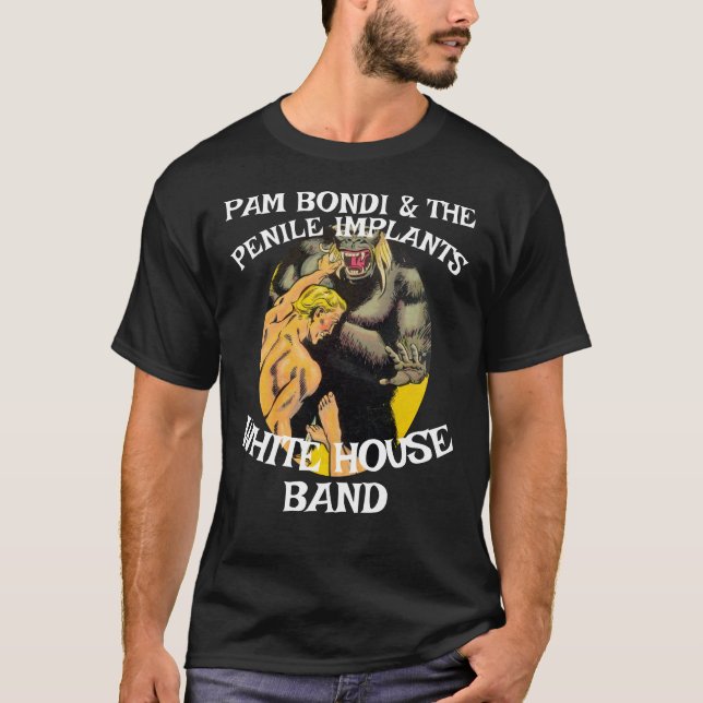 T-shirt Pam Bondi & Les Implants Péniens JD Vance Patel  (Devant)