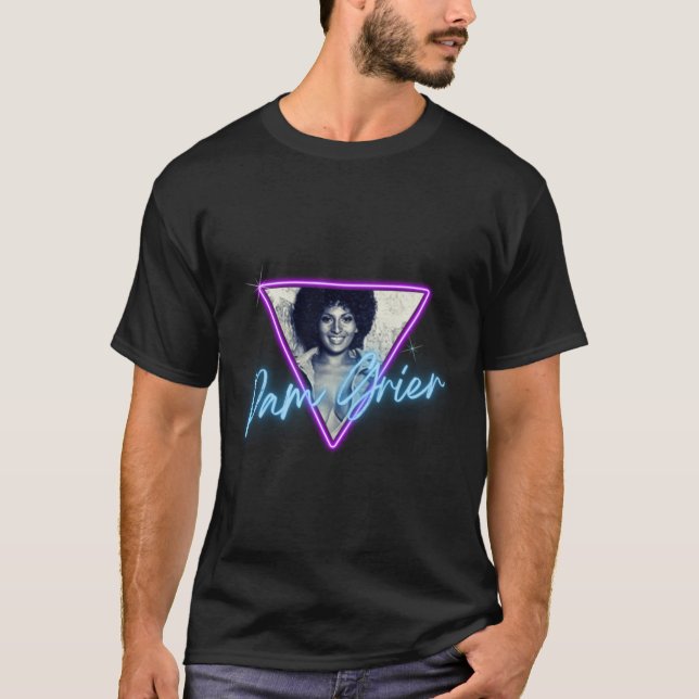 T-shirt Pam Grier Retro Blaxploitation (Devant)
