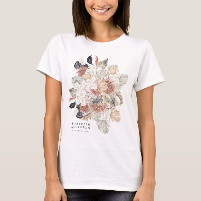 T-shirt Pampas blanc pur de haute qualité Grass Floral Ult (Devant)