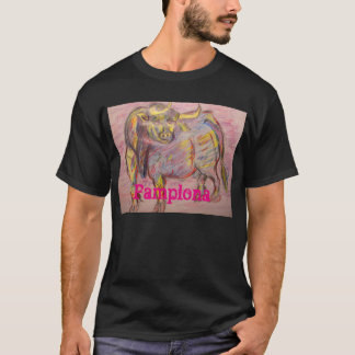 T-shirt pampelune taureau coloré