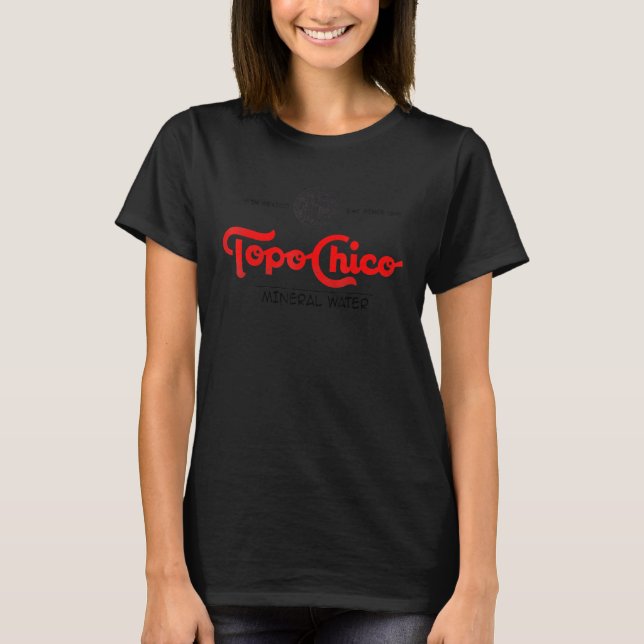T-shirt Pamplemousse Chico Noir Et Blanc Distressed Botté (Devant)