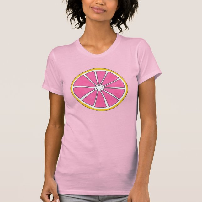 T-shirt Pamplemousse rose Citrus Fruit Slice Fruity Tee (Devant)