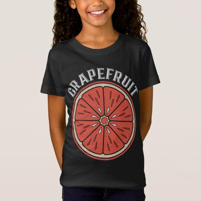 T-Shirt Pamplemousse vintage tranche agrumes fruits pample (Devant)