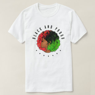 T-shirt Pan Africaine noire femme rouge vert orgueil afro