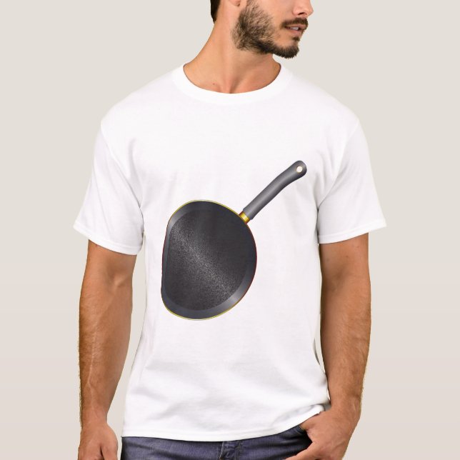T-shirt Pan de friture en métal noir (Devant)