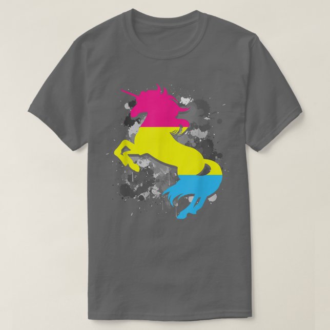 T-shirt Pan Pride Mois Unicorn Imaginaire animal LGBT Pans (Design devant)
