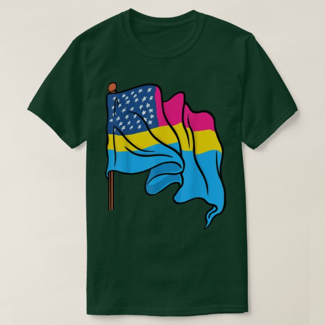 T-shirt Pan Pride Mois US Drapeau Panseul Drapeau Queer LG (Design devant)