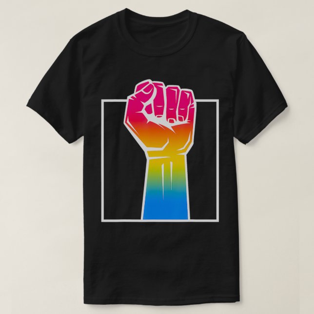 T-shirt Pan Pride Solidarity Support LGBTQ Panseual (Design devant)