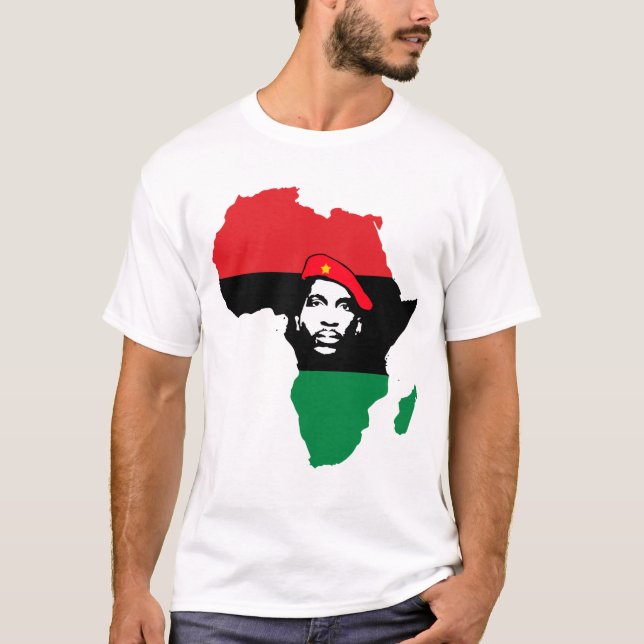 T-shirt Panafricain - Thomas Sankara Silhouette (Devant)