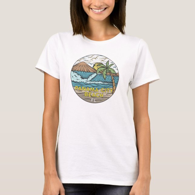 T-shirt Panama City Beach Florida Vintage (Devant)