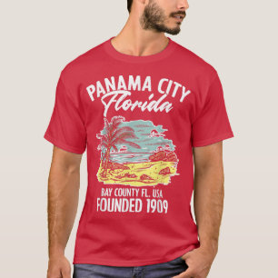 T-shirt Panama City Florida Bay County FL USA Fondée 1909