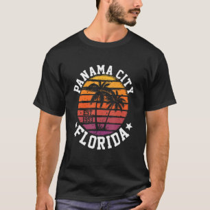 T-shirt Panama City Florida Vacations Plage Palmiers S