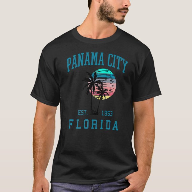 T-shirt Panama City Floride Spring Vacances Plage Palm Tr (Devant)