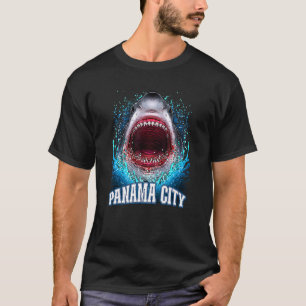 T-shirt Panama City Floride Vacances Grand requin blanc Be