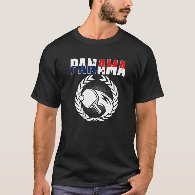 T-shirt Panama Table Tennis Panaméen Ping Pong Support (Devant)