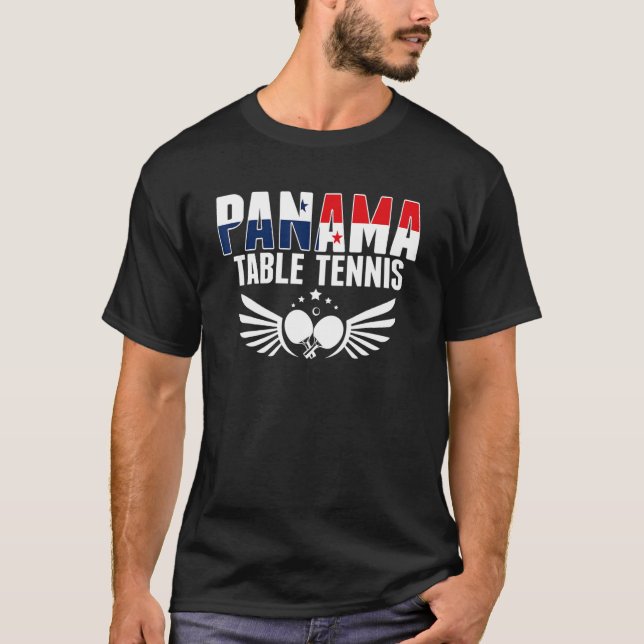 T-shirt Panama Table Tennis Support Panaméen Ping Pong (Devant)