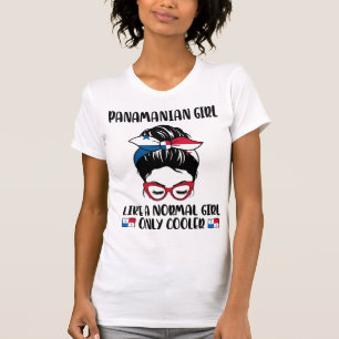 T-shirt Panaméenne Fille Comme Une Fille Normale Seul Glac