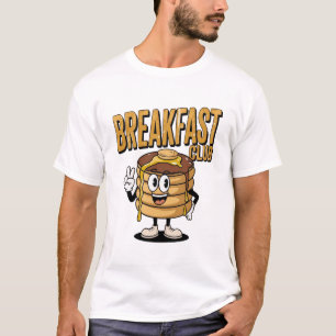 T-shirt Pancake Club Petit-Déjeuner Rétro   Foodie drôle