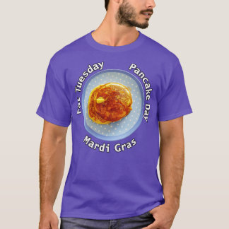 T-shirt Pancake Day Gras Mardi Typographie alimentaire