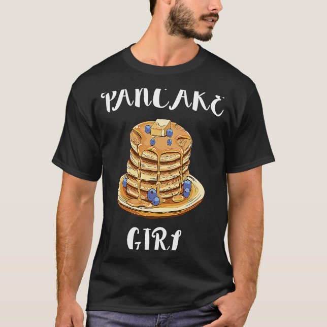 T-shirt Pancake Girl Eating Sweet Food Breakfast Fluffy Br (Devant)