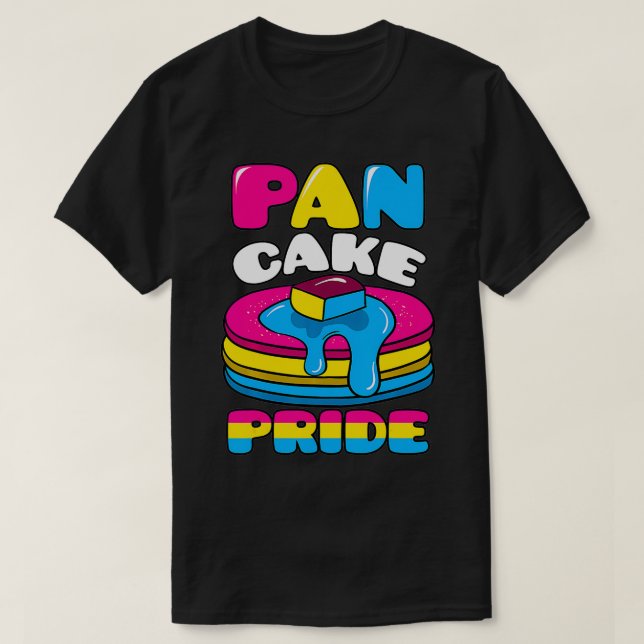 T-shirt Pancake Pride Panseual Rainbow Flag homo (Design devant)
