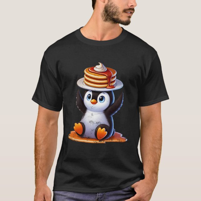T-shirt Pancakes d'équilibrage des pingouins (Devant)