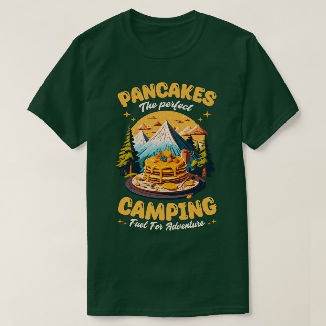 T-shirt Pancakes est le carburant parfait pour camper l'av (Design devant)