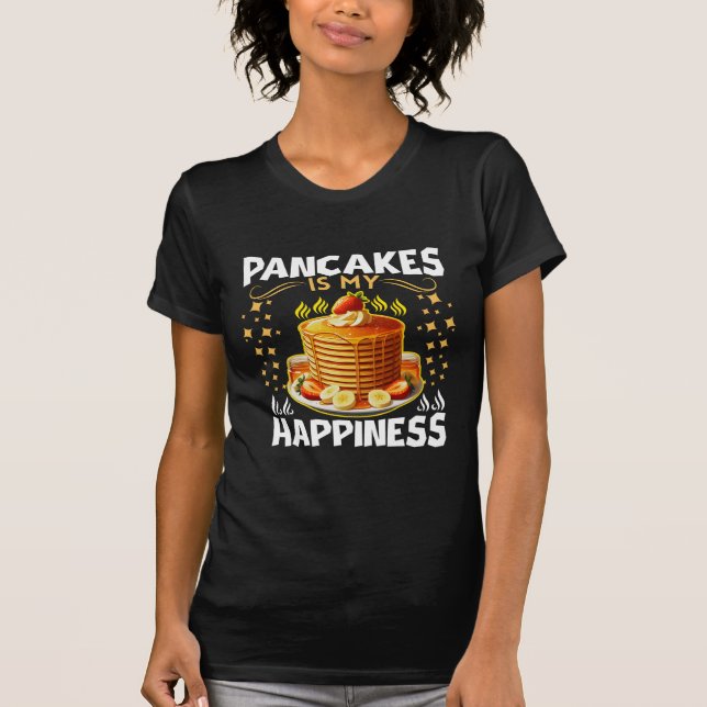 T-shirt pancakes est mon bonheur (Devant)