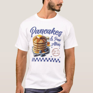 T-shirt Pancakes et panique Attaques Humour de santé menta