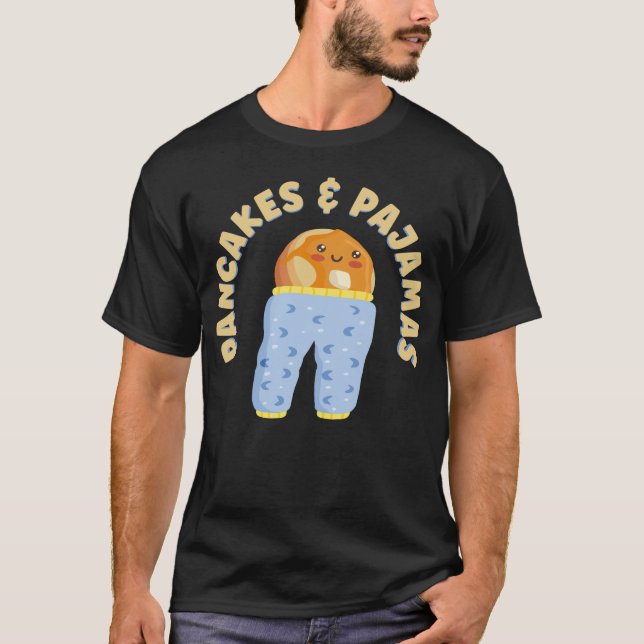 T-shirt Pancakes et pyjamas (Devant)