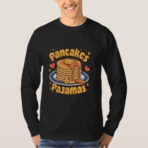 T-shirt Pancakes Et Pyjamas Adorable Petit Déjeuner Repas