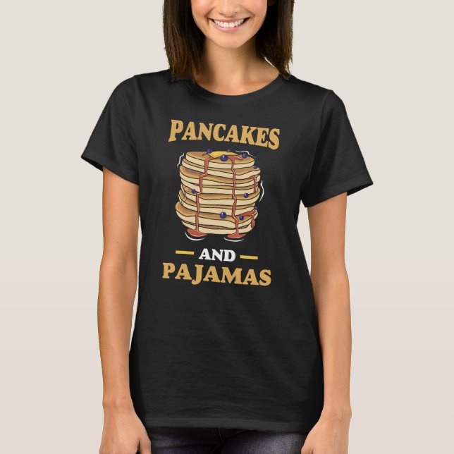 T-shirt Pancakes Et Pyjamas Foodies Sweet Plat Couronne (Devant)
