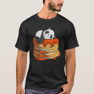 T-shirt Pancakes Panda On Waffe Petit Déjeuner Flapjack Ho