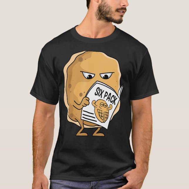 T-shirt Pancakes Waffe 6 Pack Abs Petit Déjeuner Flapjack  (Devant)
