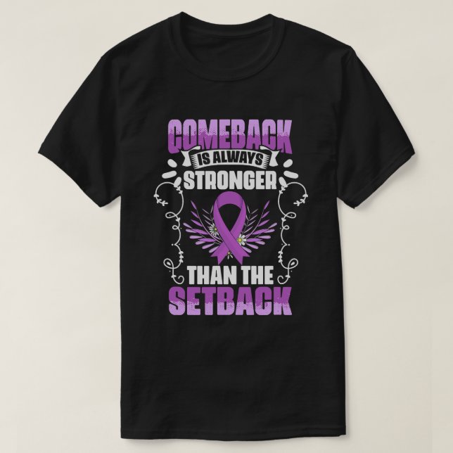 T-shirt Pancreas Survivante Soutien Ruban Pancreatic Cance (Design devant)