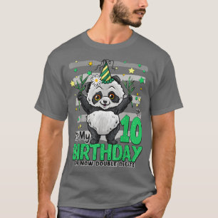 T-shirt Panda 10 ans 10e anniversaire fille garçon Panda B