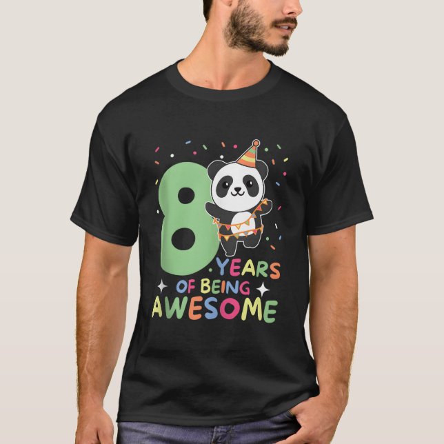 T-shirt Panda 8Th For Eight Panda (Devant)