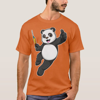 T-shirt Panda à la vaccination avec seringue