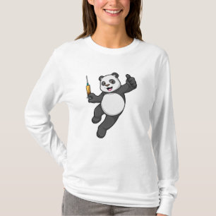 T-shirt Panda à la vaccination avec seringue