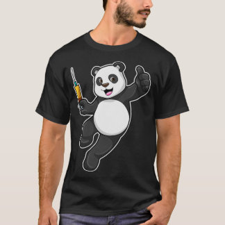 T-shirt Panda à la vaccination avec seringue