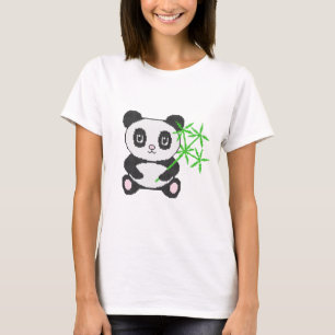 T-shirt Panda à points croisés drôle