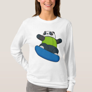 T-shirt Panda a Snowboarder