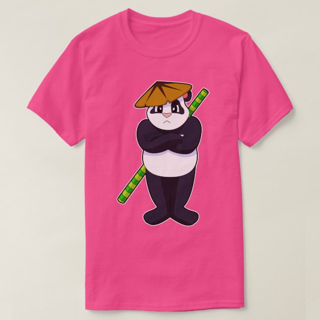 T-shirt Panda à Stick combat Arts martiaux (Design devant)
