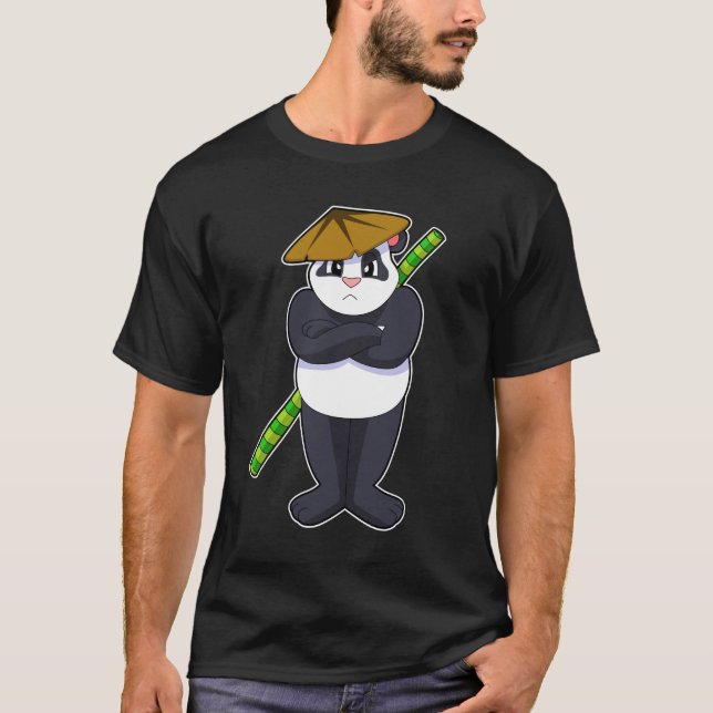 T-shirt Panda à Stick combat Martial arts.PNG (Devant)
