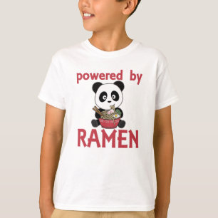 T-shirt Panda Alimenté Par Ramen Sweet Kawaii Noodle Panda