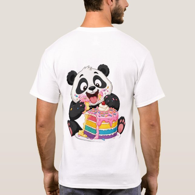 T-shirt Panda amateur de gâteau (Dos)