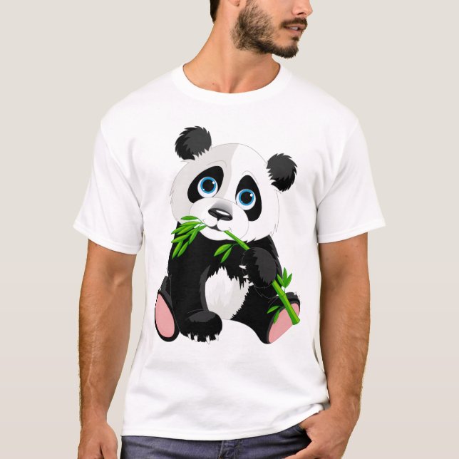 T-shirt Panda amical pour les animaux mignons  (Devant)