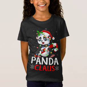 T-Shirt Panda Amoureux des animaux Xmas Funny Panda Claus