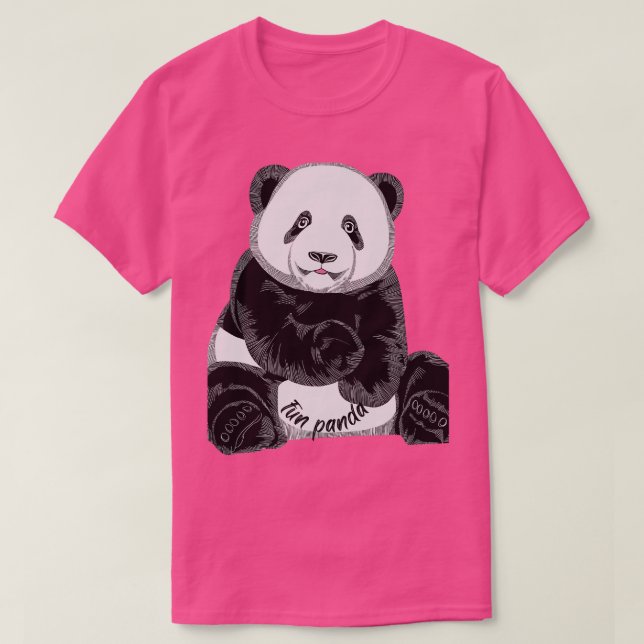 T-shirt Panda amusant (Design devant)