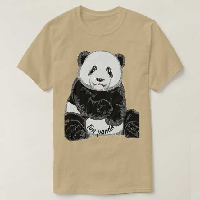 T-shirt Panda amusant (Design devant)